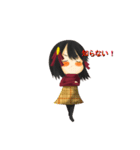 ［オリジナル］黒髪少女スタンプ2(*´∀`)（個別スタンプ：6）
