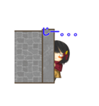［オリジナル］黒髪少女スタンプ2(*´∀`)（個別スタンプ：7）