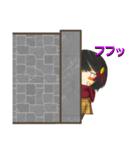 ［オリジナル］黒髪少女スタンプ2(*´∀`)（個別スタンプ：8）