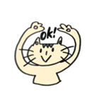 くろネコさんとキジトラさん①挨拶相づち編（個別スタンプ：7）