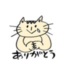 くろネコさんとキジトラさん①挨拶相づち編（個別スタンプ：8）