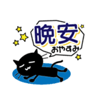 ねこたん（黒）台湾語と日本語（個別スタンプ：28）