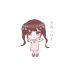 女の子たちとうさぎ。2（個別スタンプ：6）