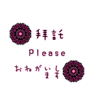 中英日語挨拶-万華鏡デザイン（個別スタンプ：10）