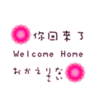 中英日語挨拶-万華鏡デザイン（個別スタンプ：17）
