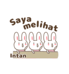 Cute rabbit stickers name, Intan（個別スタンプ：36）