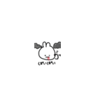 口から血が出てるうさぎの日常会話（個別スタンプ：19）