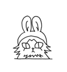 レイさん(モノクロ)（個別スタンプ：4）