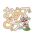 ハワイの神様「TIKI」の3日目【でか文字】（個別スタンプ：25）