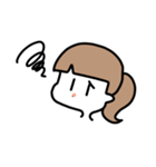 ひとつ結びの子（個別スタンプ：6）