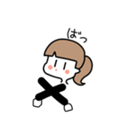 ひとつ結びの子（個別スタンプ：7）