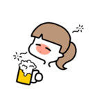 ひとつ結びの子（個別スタンプ：15）