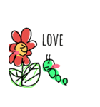 花トキドキ芋虫（個別スタンプ：7）