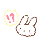 かわいくて使える！もこもこうさぎスタンプ（個別スタンプ：4）