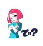 赤髪女子（個別スタンプ：7）