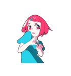 赤髪女子（個別スタンプ：8）