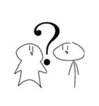 白くんと(仮)さん（個別スタンプ：5）