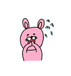 ピンク色ウサギ♡日常会話で使いやすい（個別スタンプ：3）