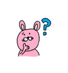 ピンク色ウサギ♡日常会話で使いやすい（個別スタンプ：6）