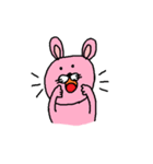 ピンク色ウサギ♡日常会話で使いやすい（個別スタンプ：7）