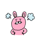 ピンク色ウサギ♡日常会話で使いやすい（個別スタンプ：10）