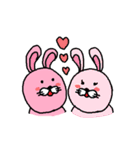 ピンク色ウサギ♡日常会話で使いやすい（個別スタンプ：12）