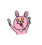 ピンク色ウサギ♡日常会話で使いやすい（個別スタンプ：13）