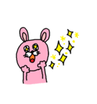 ピンク色ウサギ♡日常会話で使いやすい（個別スタンプ：14）