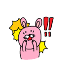 ピンク色ウサギ♡日常会話で使いやすい（個別スタンプ：20）