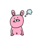 ピンク色ウサギ♡日常会話で使いやすい（個別スタンプ：22）