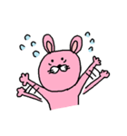 ピンク色ウサギ♡日常会話で使いやすい（個別スタンプ：25）