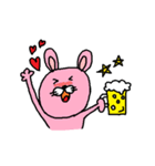 ピンク色ウサギ♡日常会話で使いやすい（個別スタンプ：30）
