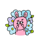 ピンク色ウサギ♡日常会話で使いやすい（個別スタンプ：31）