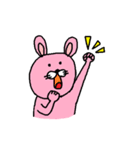 ピンク色ウサギ♡日常会話で使いやすい（個別スタンプ：34）