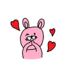 ピンク色ウサギ♡日常会話で使いやすい（個別スタンプ：39）