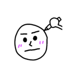 丸い顔 Circle Face まんまるスタンプ（個別スタンプ：6）