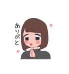 ぱっつん女子スタンプ（個別スタンプ：6）