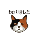 三毛猫顔スタンプ-動画（個別スタンプ：7）