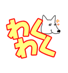 白わんこ のデカ文字スタンプ（個別スタンプ：35）