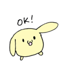 黄色いもちもちうさぎのスタンプ（個別スタンプ：29）
