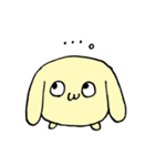 黄色いもちもちうさぎのスタンプ（個別スタンプ：32）