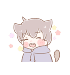 猫耳女子と猫耳男子（個別スタンプ：12）