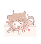 猫耳女子と猫耳男子（個別スタンプ：21）