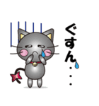 白猫と灰猫のなかよしスタンプ（個別スタンプ：2）