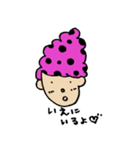 水玉アフロちゃん（個別スタンプ：13）