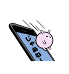 スマホうさぎ。（個別スタンプ：12）