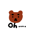 Bear face.（個別スタンプ：5）