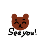 Bear face.（個別スタンプ：6）