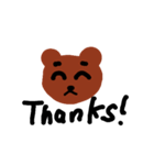 Bear face.（個別スタンプ：7）
