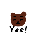 Bear face.（個別スタンプ：11）